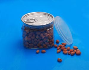 Quality PET Plastic Mini Round Jars Aluminium Cover Environmentally Friendly 430Ml wholesale