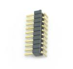 1.27mm Pin Header Connector Dalee single row 90°DIP 10 PIN black ROHS
