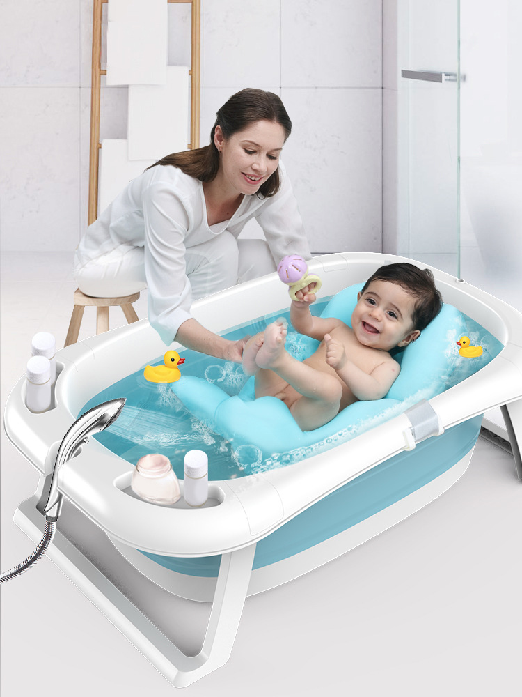 BPA Free Foldable Plastic Infant Bathtub Comfortable Childrens Bathtub