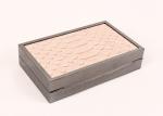 Mini Slim Pouch Fancy Clutch Bags , Gun Metal Frame Cream Clutch Bag