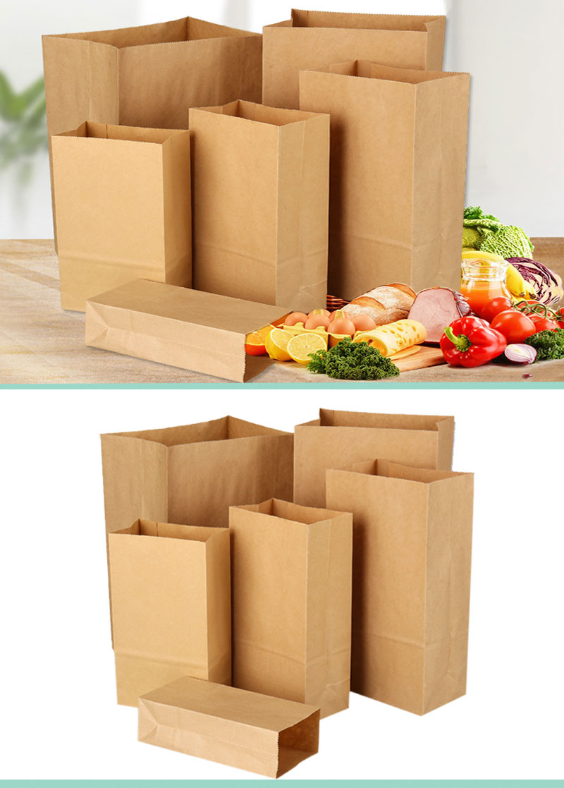Flower Store Bulk Paper Sacks Brown Kraft Paper Bags With Ribbon Handle