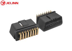Quality OBD 2 OBD2 16pin Male Connector With 90 Degree Right Angle Pins Bent Towards the Narrow Side wholesale