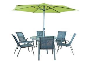 Quality OEM ODM Outdoor Patio Table And Chairs With Umbrella Environmental Friendly wholesale