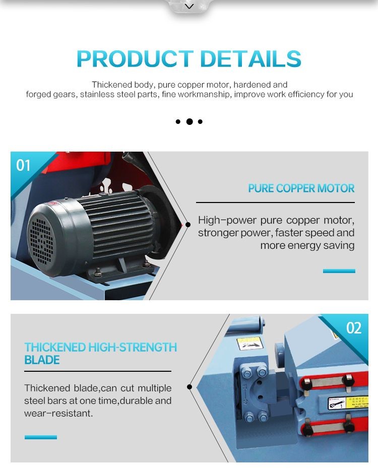 Steel Indispensable Rebar Cutting Machine For 42mm Rebar And 50mm Round Bar