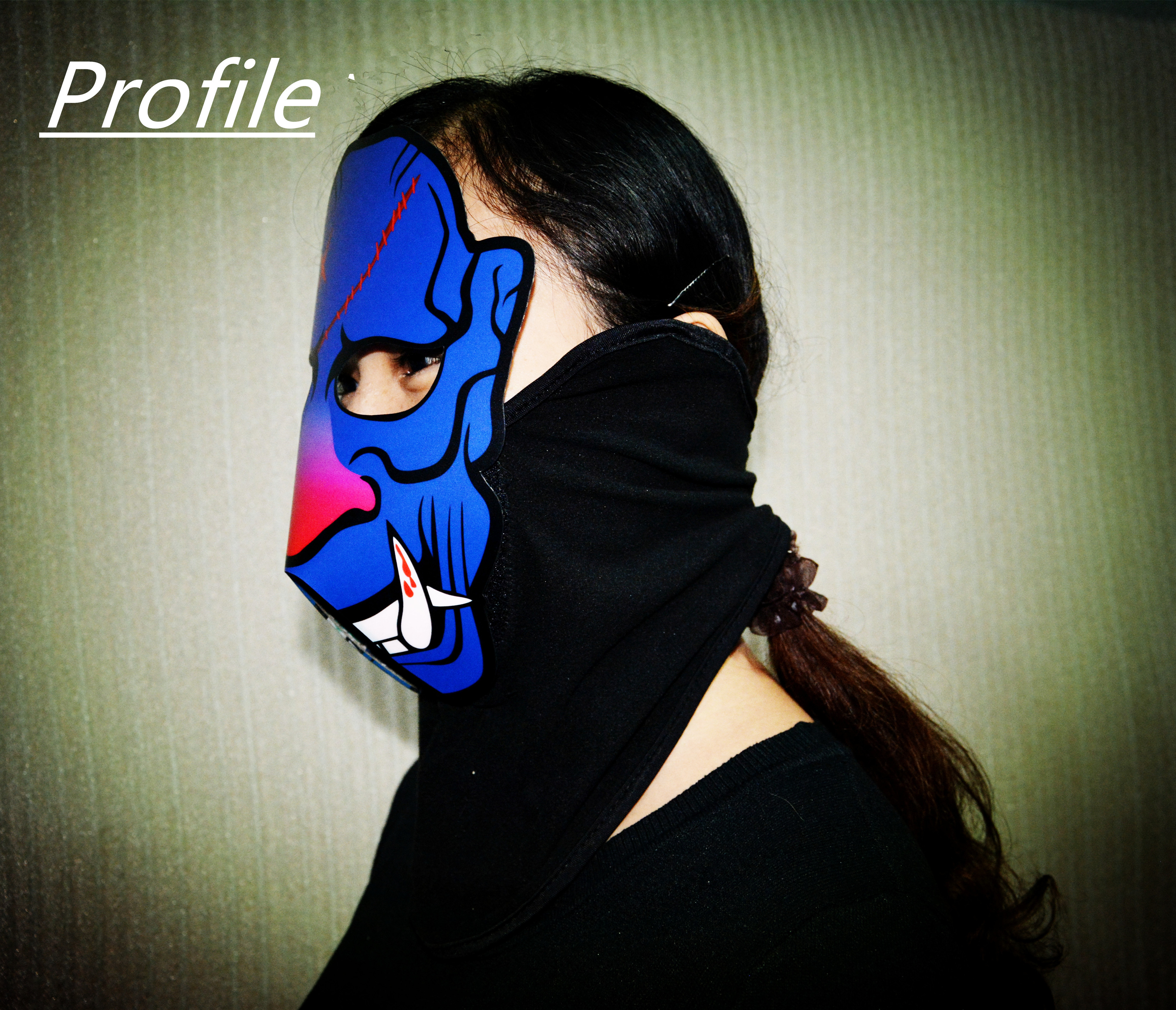 2018 New design for Halloween horror masks sound activated LED mask for Parties ,the mask of warcraft, EL mask