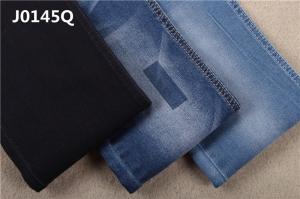 Quality 10.5 Oz 62/63&quot; Satin Weave Super Stretch Indigo Denim Fabric For Jeans wholesale