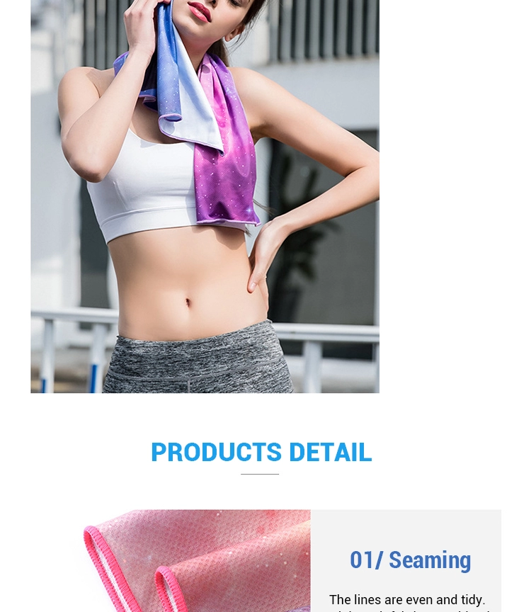Professional Custom Gym Towel , Stay Cool Ice Towel Digital Printing SGS Certification