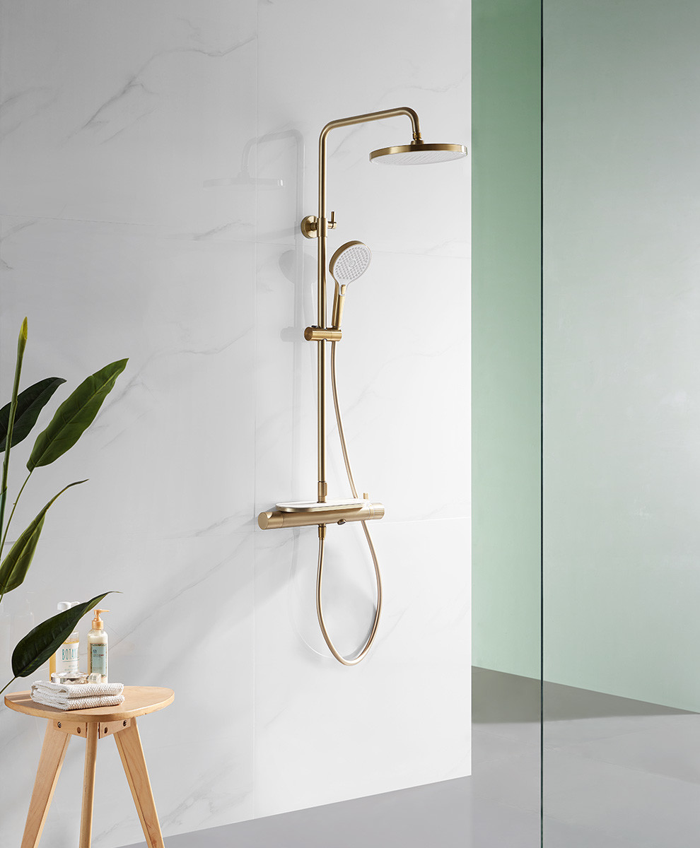 AMG13SH851LJ Hand Shower Mixer Set , Brass Dual Head Shower Systems