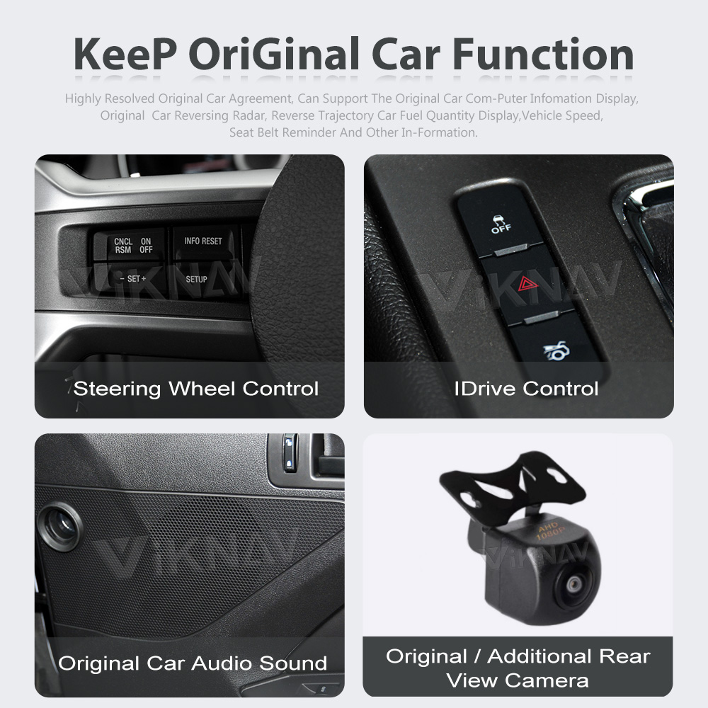 Viknav Car Radio For Ford Mustang (2015-2022) 14.4 inch Upgrade CarPlay Screen Android 13 Auto Head Unit GPS Navigation