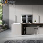 Italian Design Modern Kitchen Cabinet in Plywood Veneer and Lacquer Finish