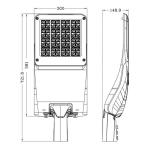 150W Outdoor Intelligent LED Street Light IP66 IK08 10KV 20KV Surge Protection