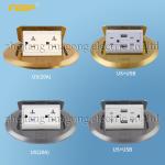 Pop Up Round Floor Box Brass Plate Tamper Resistant Electrical Cold Rolled Steel