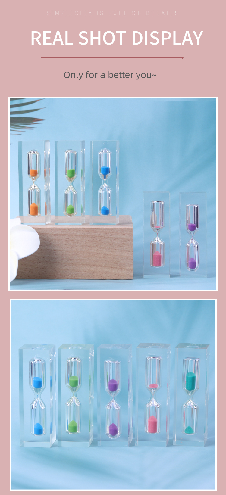 Christmas Acrylic Hourglass one Minute Three Minute Hourglass Sand Timer