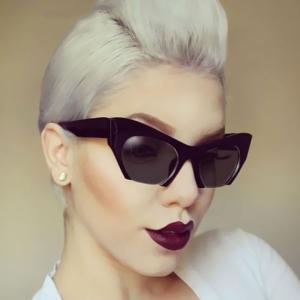 Quality Trendy Fashion Half Frame Cat Eye Women Plastic Hot Sale Sunglasses BSCI wholesale