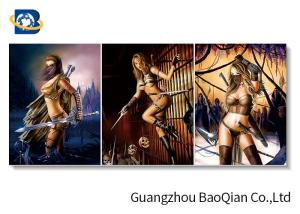 Quality Cartoon Sexy Pretty Girl Photo For Home Wall Decor , 3d Flipped Changing Printing wholesale