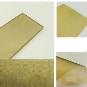 Quality Gold Metallic Mesh Laminated Glass Partition wholesale