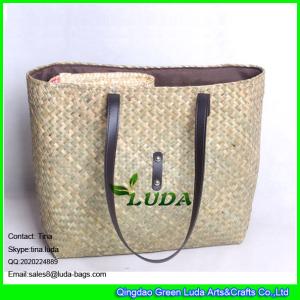 Quality LUDA natural handwoven tote bag 2016 summer women seagrass water plant straw bag wholesale