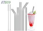 Dishwasher Safe Straight Metal Straws , Food Grade Mini Cocktail Straws