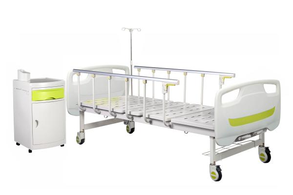 Two Functions Detachable ABS Head &Foot board Medical Bed Manual Hospital Bed