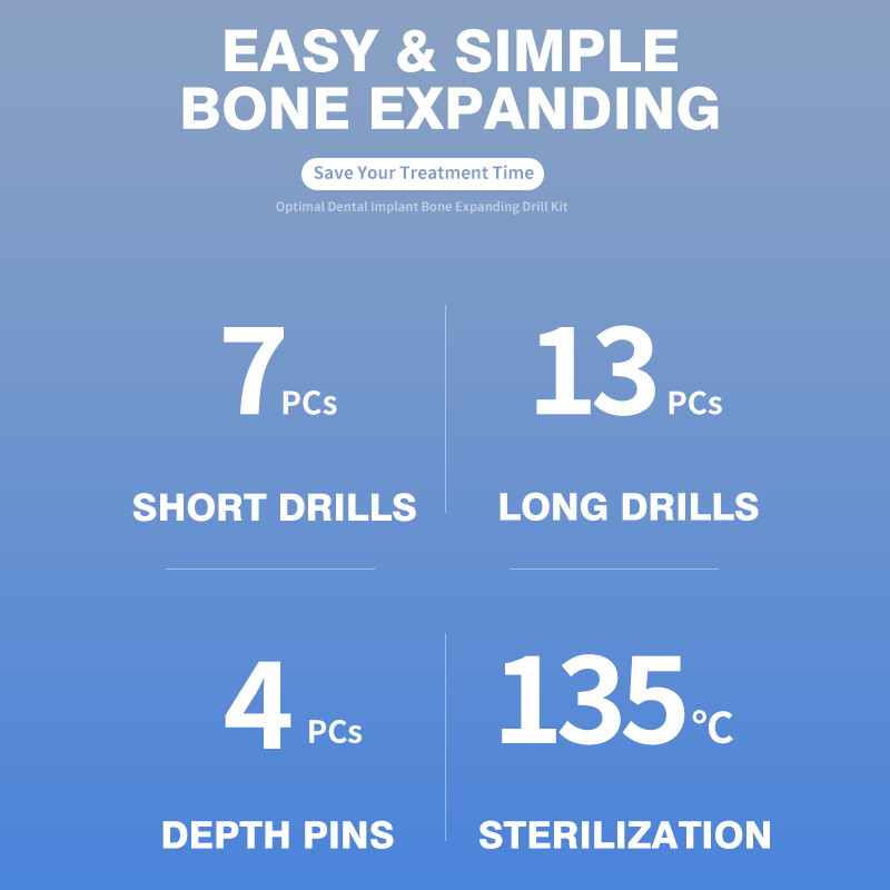 Long & Short Drills Kit Osseodentification Drills Kit For Dental Implantation