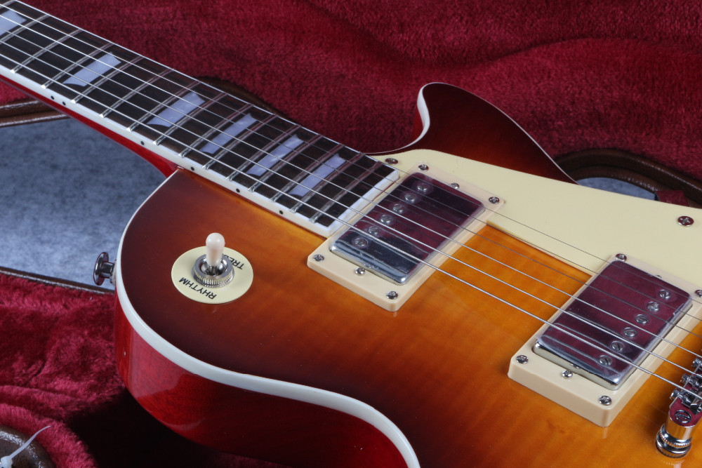 R9 Vos custom Tiger Flame Maple top LP Electric Guitar silver hardware