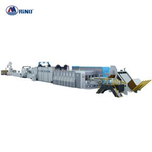 China Glue Box Strapping Linkage Carton Box Flexo Printing Machine 230pcs/Min on sale