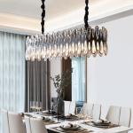 Living room chandeliers decoration round crystal lighting for Bedroom dining