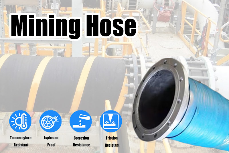 10'' Tailings Hose Epdm Outer Cover Excellent Uv Weather Ozone Resistance