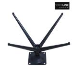 Modern Bright Black Office Chair Base Return Feature Four Star Chair Base