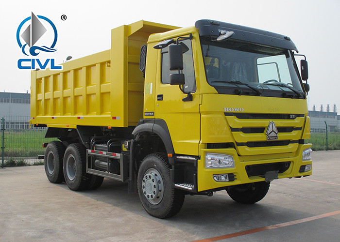 10 Wheels New Heavy Duty Dump Truck 371HP LHD 10 - 25 CBM For Mining Industry yellow color