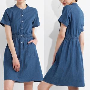 Quality Women Summer Clothing 100 % Cotton Denim Dress wholesale