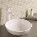 Heat Resistance Round Freestanding Sink Bathroom Long-Standing Use Wash Basin