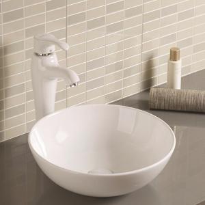 Quality Non-Porous Counter Top Bathroom Sink Table High-Gloss Surface Wash Basin Round wholesale