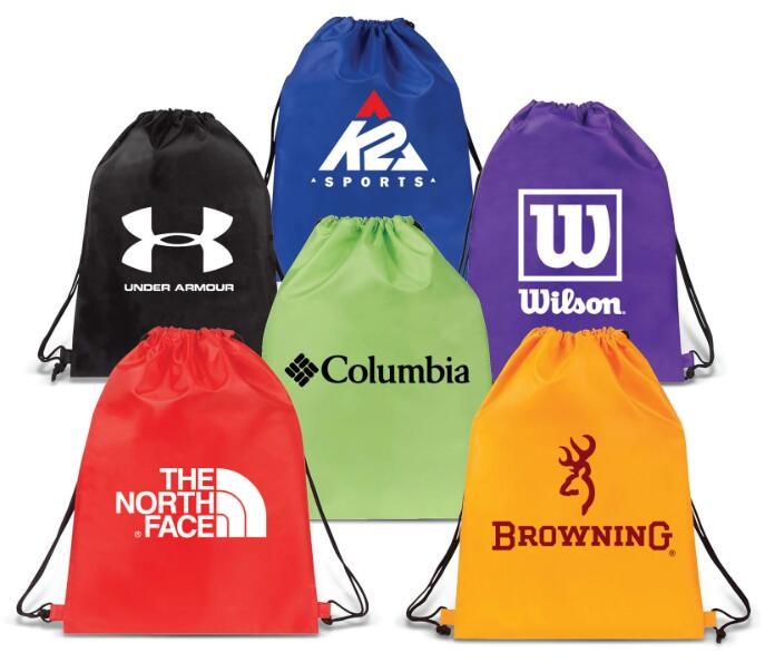 Recycled Foldable Nylon Polyester Tote Bag with logos polyester shopping bag Custom advertising handle non woven bag PAC