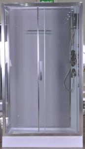 Quality Tempered Glass Rectangular Shower Cabins , Sliding Door Shower Cubicles wholesale