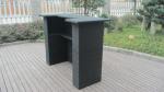 Contemporary Resin Wicker Bar Set