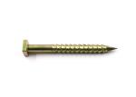 Yellow Zinc Plated Mild Steel Square Head Concrete Nails Screws