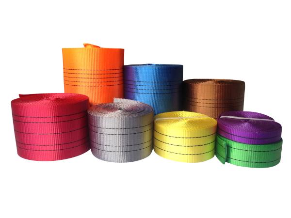 Flat Eye End Fittings Green Heavy Duty Lifting Slings For Heavy-Duty Application