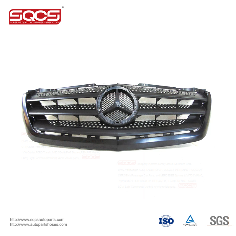 2012-2019 Mercedes Benz Sprinter Series 3 ABS Front Gloss Black Car Grill Single Line LED Design OE 9068800785 and Sleek