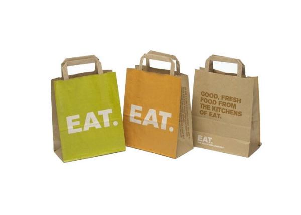 Glossy Lamination Paper Packaging Food Bags, Card Paper Shopping Bag With Custom