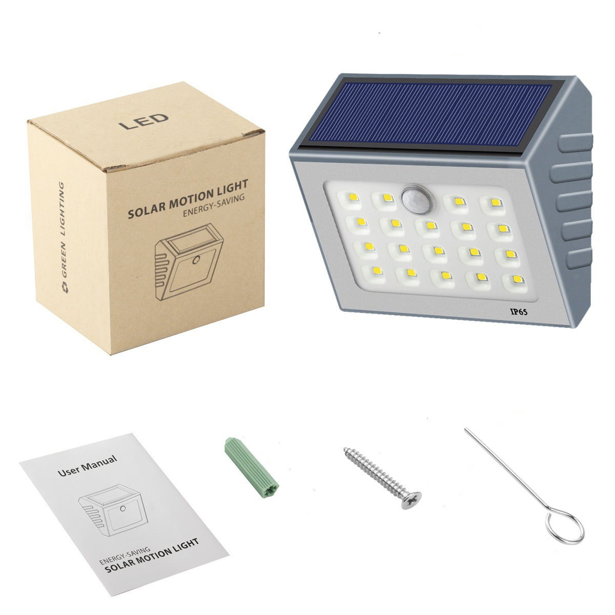 Solar Motion Sensor Light Outdoor, 19 LED Wall Light Solar Powered Garden Light, Waterproof Wireless Security Lights