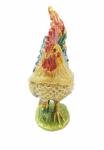Metal Pewter Rooster Shape Jeweled Enamel Trinket Box Rooster Shape Trinket Box