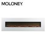 60inch White Painted Glassmodern Electric Fires Wall Mounted Classic Flame