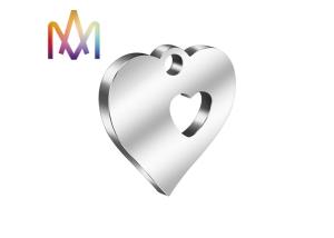 Quality OEM Handmade Hollow Heart Shaped Engraved Bracelet Charms wholesale