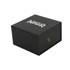 Quality Black Custom Logo Magnetic Close Clothing Gift Fedora Cowboy Hat Box Packaging Texture Paper Cardboard wholesale