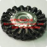 4" Twist Wheel Brush, Knotted, Double Row