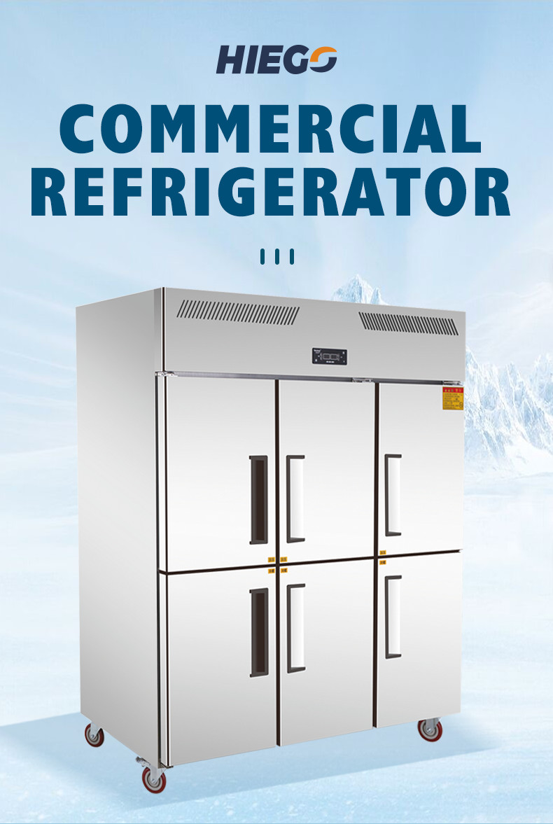 500L Commercial Upright Freezer 2 Doors Restaurant Refrigeration Equipment