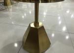 Anti Collision 60cm Stainless Steel Marble Coffee Table