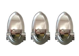 Quality PP Or ABS Sliver Funeral Coffin Decorative Coffin Parts With Steel Tubes wholesale