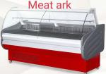 Horizontal Front Flip Glass Door Display Freezer Meat Fish Preservation